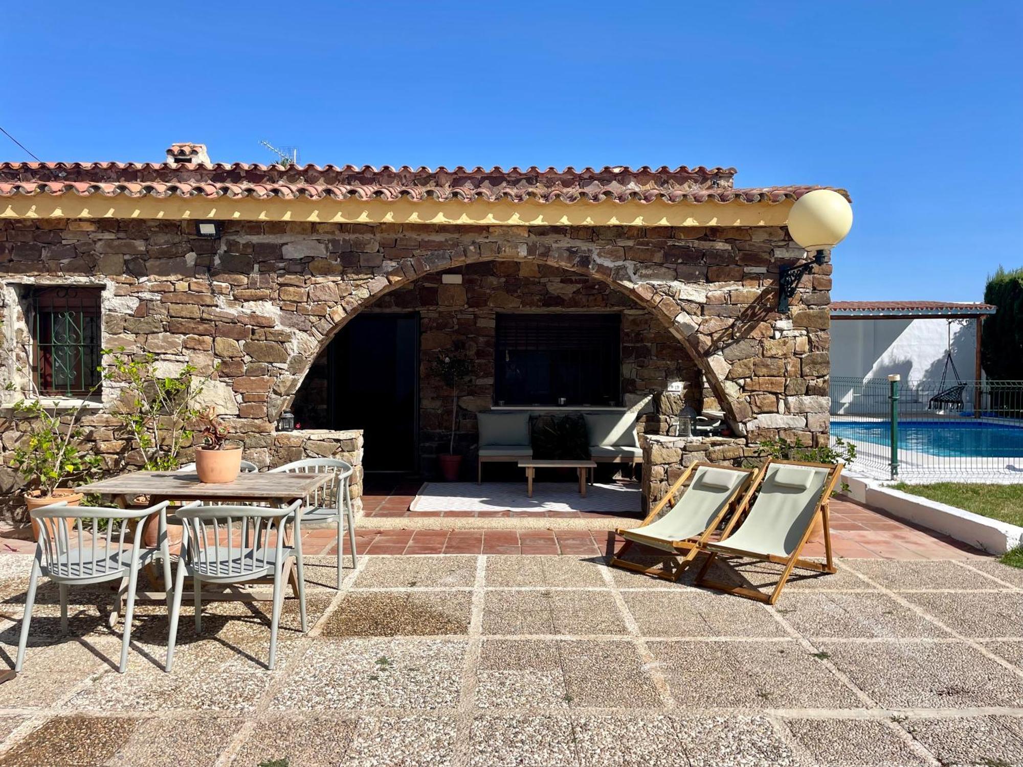 Chalet Con Piscina Privada En Bolonia Tarifa Exterior foto